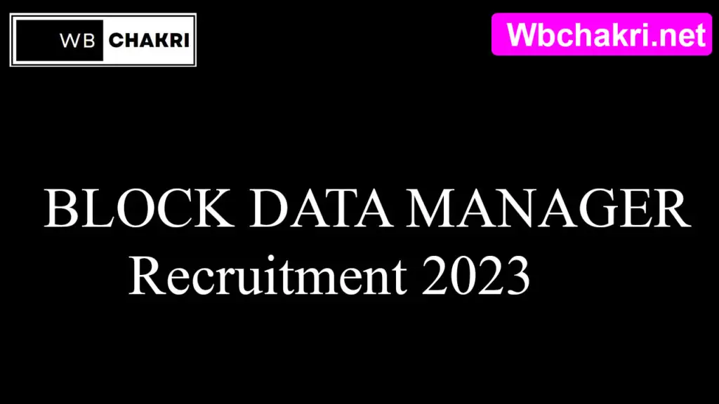 BLOCK DATA MANAGER Recruitment 2023